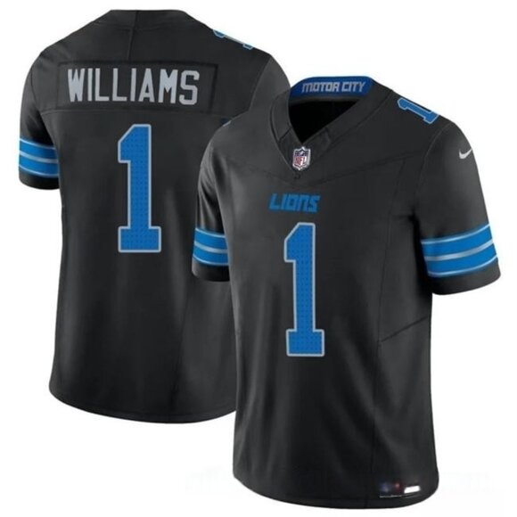 Mens Youths Kids Womens Jameson Williams Vapor Black Stitched Jersey
